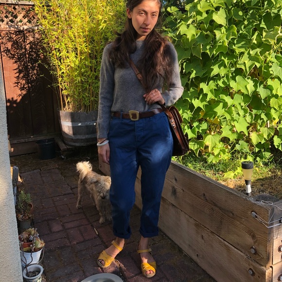 Madewell Pants - Madewell Navy Cropped Rivington Trousers 26